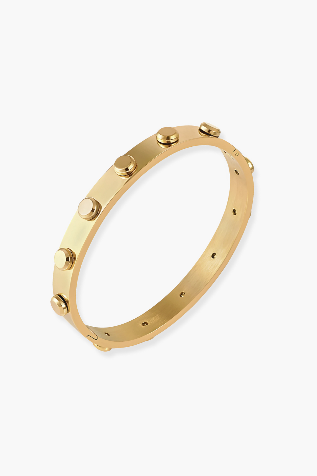 Tay Rivet Bangle | 18K Gold Plated