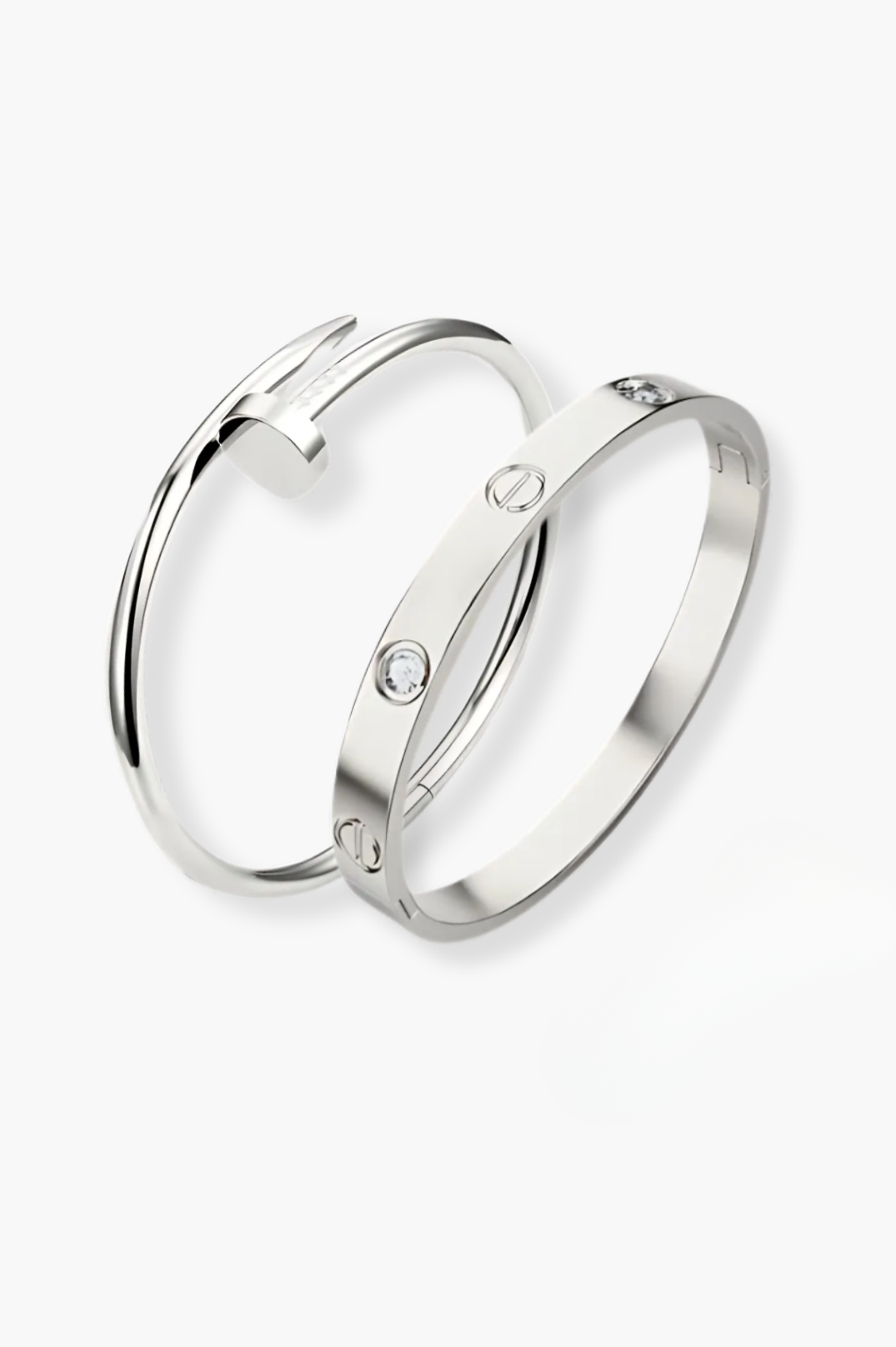 London Nail Bangle Stack 2.0 | Silver
