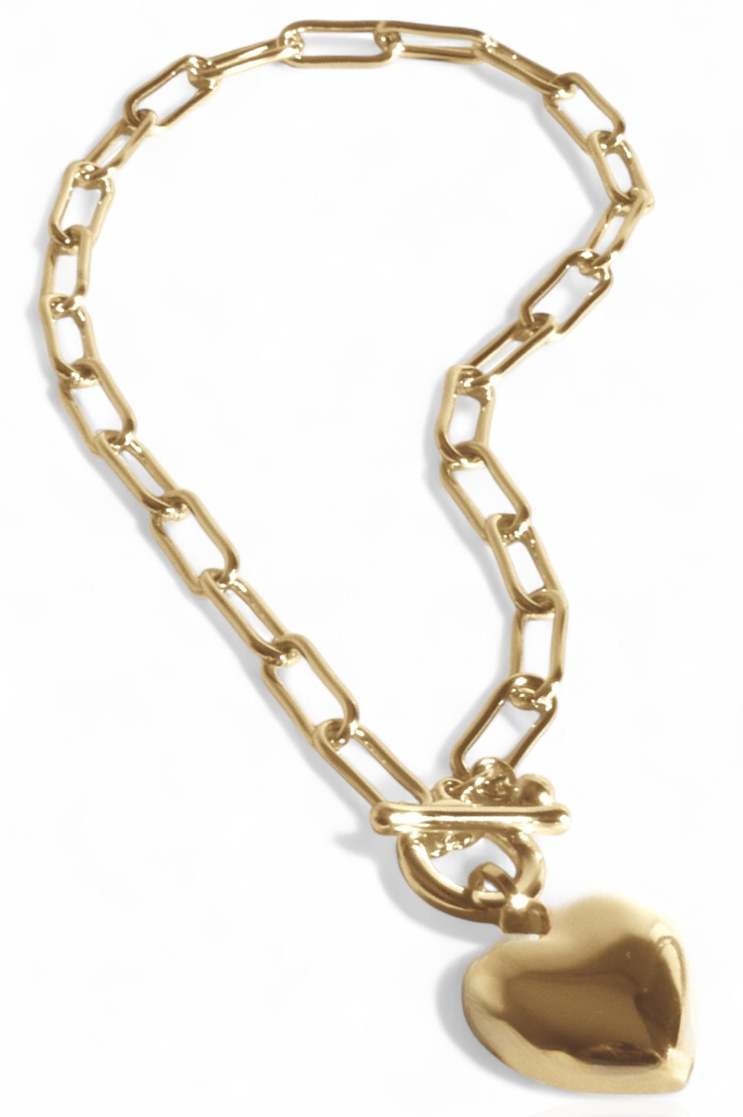 NEW - Modern Love | Gold - Silver Heart Fob | 18K Gold Plated