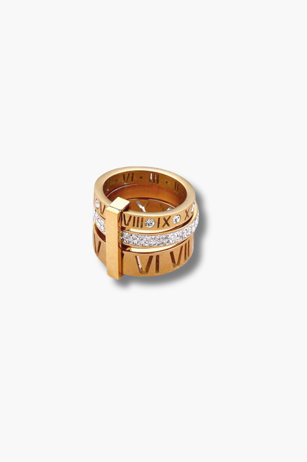 Tokyo Triple Layer Ring |  Gold