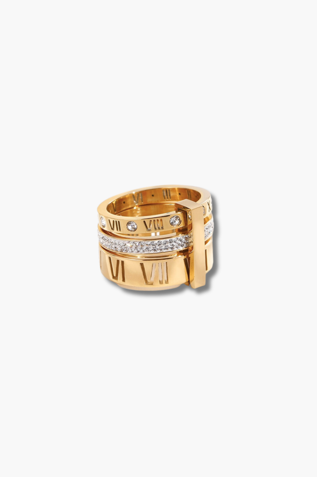 Tokyo Triple Layer Ring |  Gold