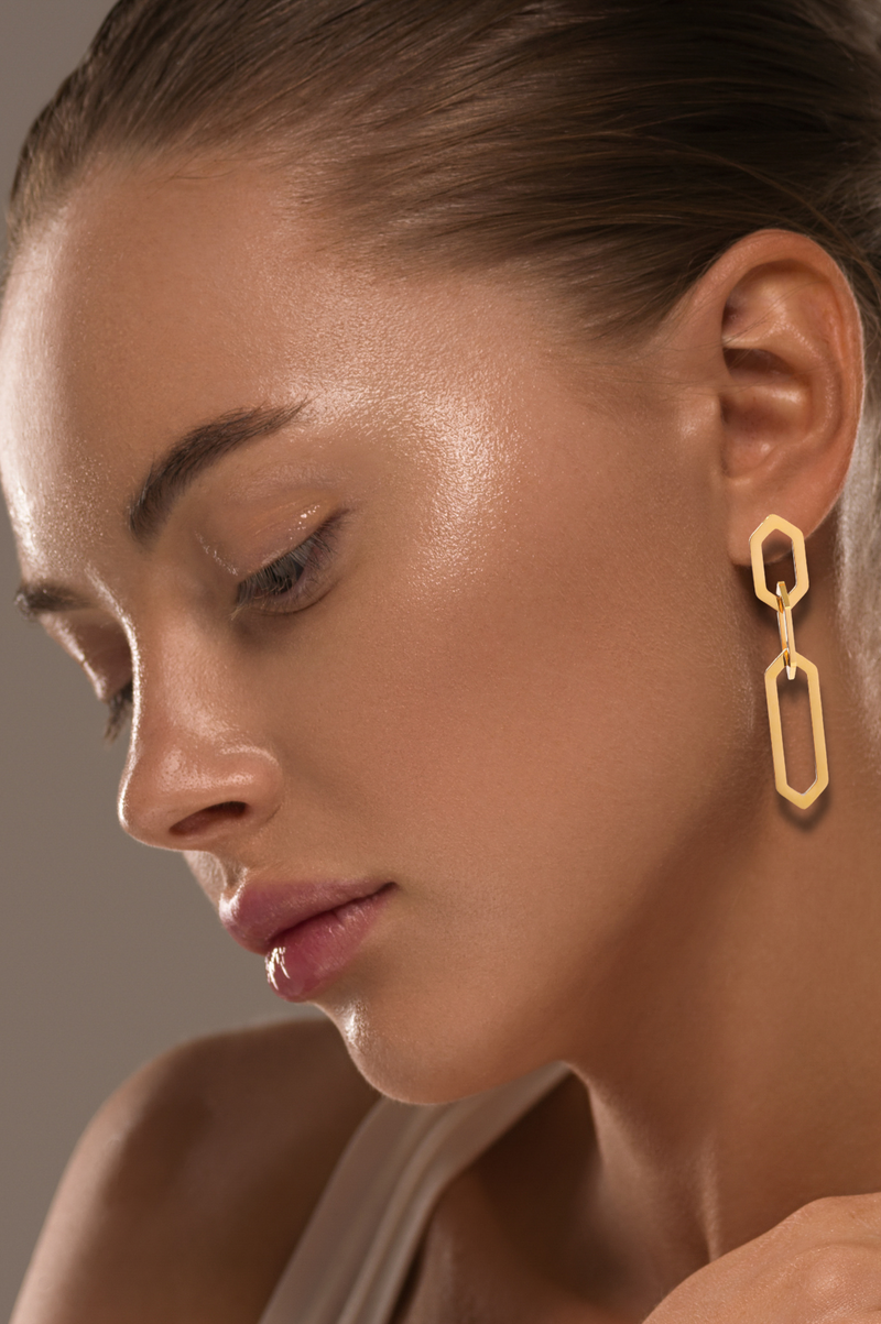 French Connection Earrings Gold Inspo Jewellery