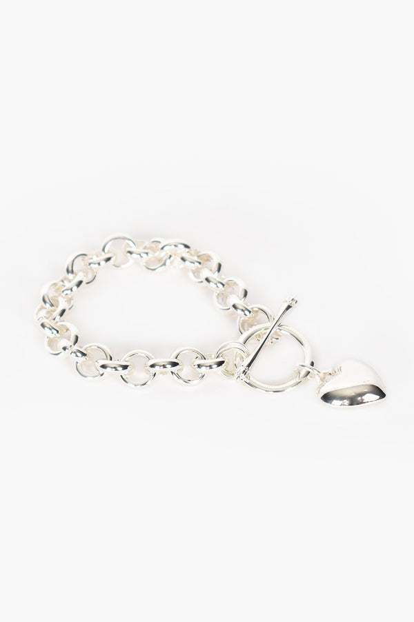 Milan Heart Bracelet | Silver